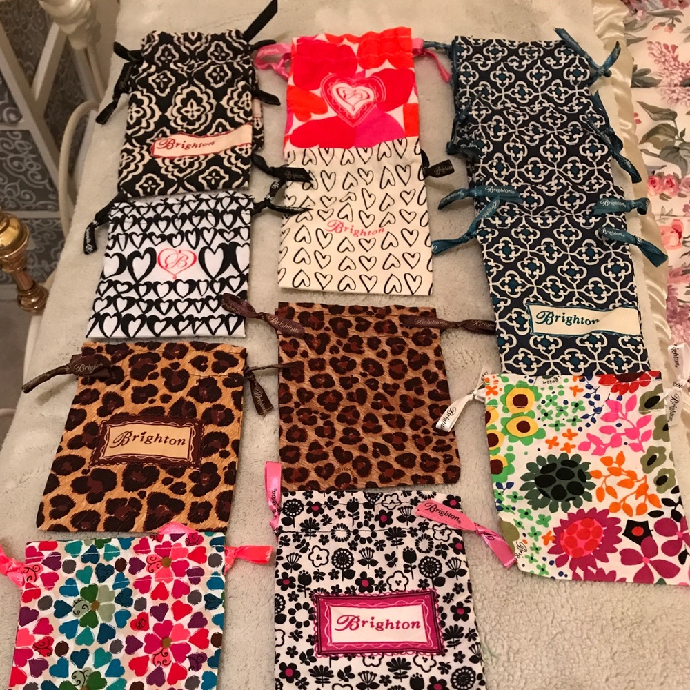 16 Piece Brighton Jewelry Pouches